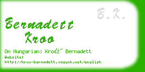 bernadett kroo business card